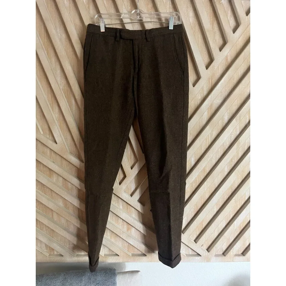 J.Crew Wool Herringbone Trousers